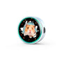 Syrian Hamster Print Circle Charm Steel Bracelet