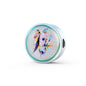 Horse Painting Print Circle Charm Steel Bracelet