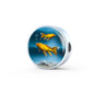 Butterfly Koi Fish Print Circle Steel Bracelet