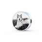 Alaskan Malamute Print Circle Charm Luxury Bracelet