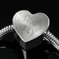 Thoroughbred Horse Print Heart Charm Steel Bracelet