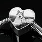 Alaskan Malamute Print luxury Heart Charm Bracelet