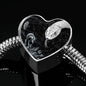 Amazing Snake Print Heart Charm Steel Bracelet