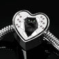 Nebelung Cat Print Heart Charm Steel Bracelet