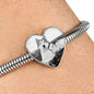 Alaskan Malamute Print luxury Heart Charm Bracelet