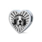 Beagle Dog Print Heart Charm Steel Bracelet