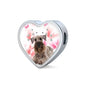 Cesky Terrier Print Heart Charm Steel Bracelet