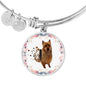 Amazing Australian Terrier Print Circle Print Luxury Bangle