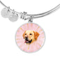 Labrador Retriever Print Circle Pendent Luxury Bangle