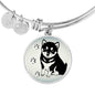Shiba Inu Dog Circle Pendent Luxury Bangle