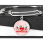 West Highland White Terrier (Westie) Family Print Circle Pendant Luxury Bangle