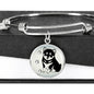 Shiba Inu Dog Circle Pendent Luxury Bangle