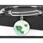 Angelfish Print Circle Pendant Luxury Bangle