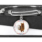 Amazing Australian Terrier Print Circle Print Luxury Bangle