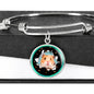 Syrian Hamster Print Circle Pendent Luxury Bangle