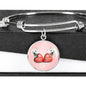 West Highland White Terrier (Westie) Print Circle Charm Bangle