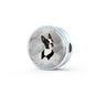 Boston Terrier Print Woven Leather Charm Bracelet