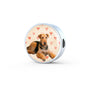 Airedale Terrier Print Luxury Circle Charm Leather Bracelet