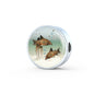Corydoras Paleatus Fish Print Circle Charm Leather Bracelet