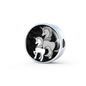 Cute Unicorn Print Circle Charm Leather Bracelet