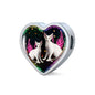 Devon Rex Cat Print Heart Charm Leather Woven Bracelet