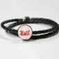 West Highland White Terrier (Westie) Print Circle Charm Leather Bracelet