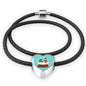 Maltese Dog Print Heart Charm Christmas Special Leather Bracelet