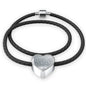 Cute Dog Print Heart Charm Leather Bracelet