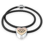 Maltese Dog Vector Art Print Heart Charm Leather Woven Bracelet