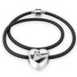 Alaskan Malamute Print Heart Charm Bracelet