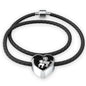 Cute Unicorn Print Heart Charm Leather Bracelet