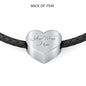 Bluetick Coonhound Dog Print Heart Charm Leather Bracelet