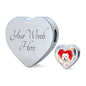 West Highland White Terrier Print Heart Charm Braided Bracelet