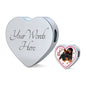 Tibetan Mastiff Dog Print Heart Charm Leather Bracelet