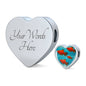 Southern Platyfish Fish Print Heart Charm Braided Bracelet