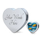Common Molly Fish Print Heart Charm Leather Woven Bracelet