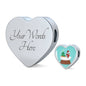 Maltese Dog Print Heart Charm Christmas Special Leather Bracelet