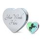 Amazing Horse Vector Print Heart Charm Leather Woven Bracelet