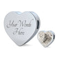 Appaloosa Horse Print Heart Charm Leather Bracelet