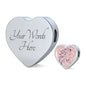 Lovely Horse Art Print Heart Charm Leather Woven Bracelet