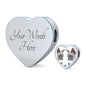 Tonkinese Cat Print Heart Charm Steel Bracelet