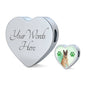 Belgian Malinois Print Heart Charm Steel Bracelet