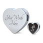 Amazing Great Dane Dog Print Heart Charm Steel Bracelet