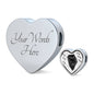 Nebelung Cat Print Heart Charm Steel Bracelet