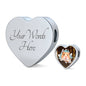 Syrian Hamster Print Heart Charm Steel Bracelet