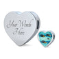 Achilles Tang Fish Print Heart Charm Steel Bracelet