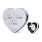 Siberian Husky Dog 3D Print Heart Charm Steel Bracelet