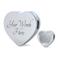 Cute Dog Print Heart Charm Steel Bracelet