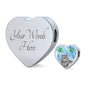 Cute American Shorthair Print Heart Charm Steel Bracelet