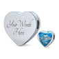 Slender Danios Fish Heart Charm Steel Bracelet